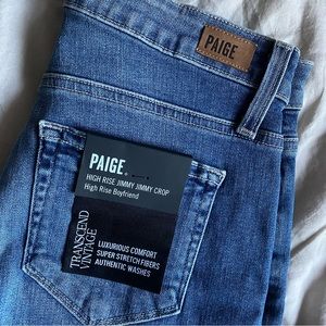 Paige high rise boyfriend Jean jimmy jimmy crop